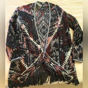 Lucky xsmall multi color fleece cardigan